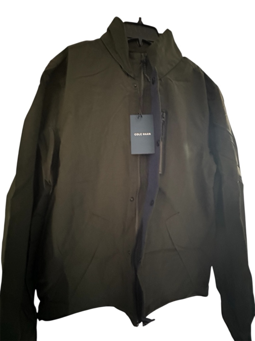 Cole Haan • GrandSeries Lightweight Jacket with Stand Collar • Olive Green